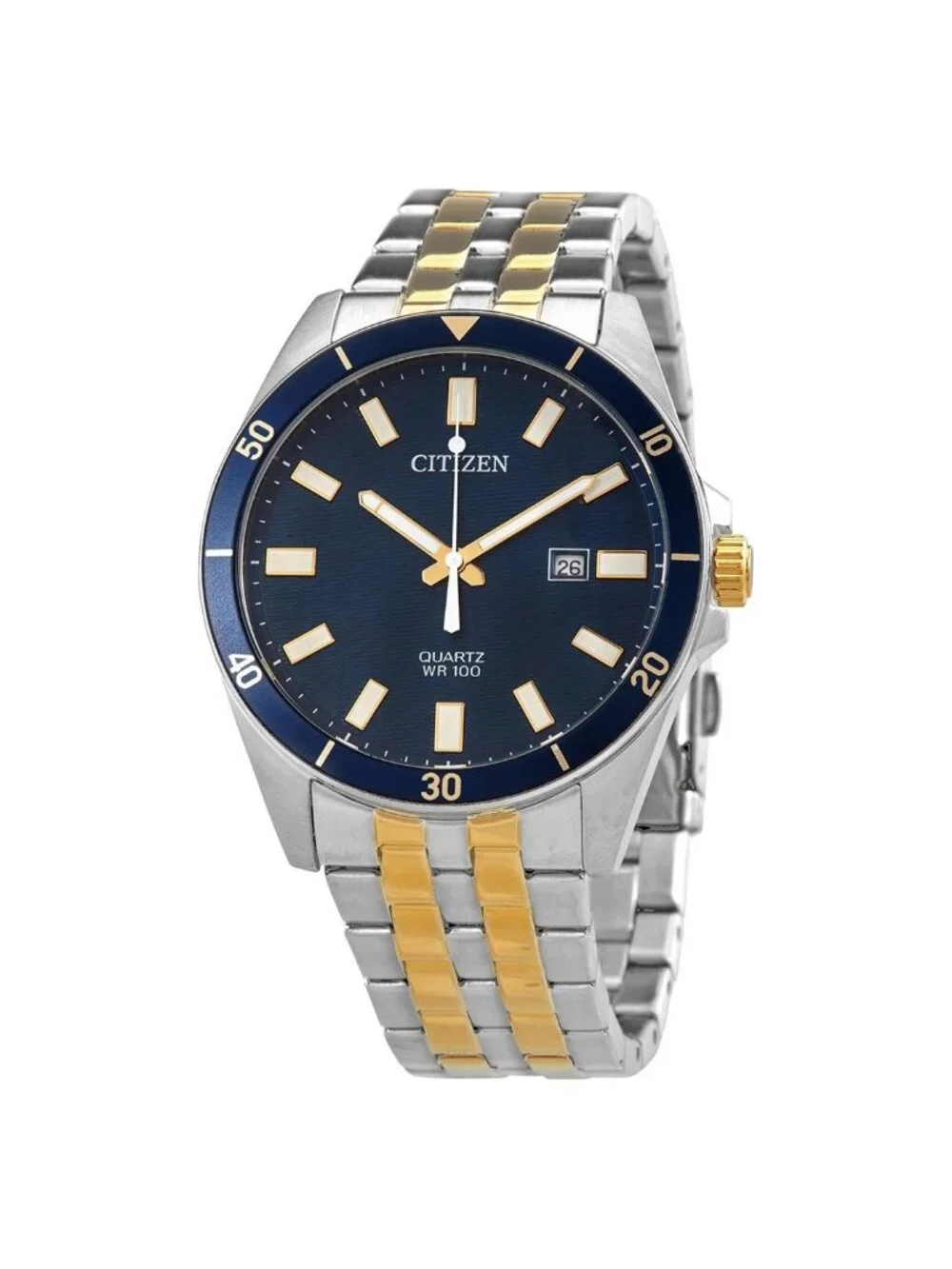 NWT Citizen Quartz Blue Dial Two-tone Men's Watch